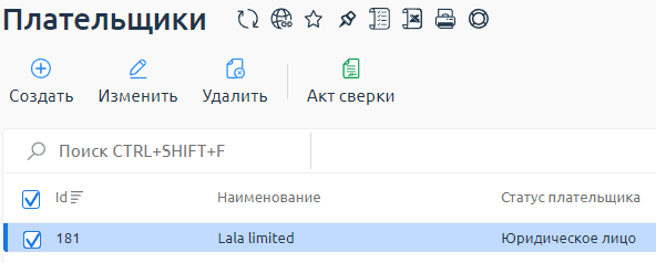 Список плательщиков за услуги по регистрации доменов и хостинга Плательщики